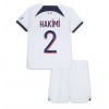 Paris Saint-Germain Achraf Hakimi #2 Bortedraktsett Barn 2023-24 Kortermet (+ korte bukser)